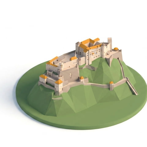 Illustration: Wahrzeichen in Salzburg